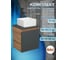 Тумба Bauedge Bau Dream Blackwood 35 с ящиком, графит, раковина BAU Mini 24х24, смеситель для раковины высокий Hotel Black, черный SD4005 2