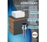 Тумба Bauedge Bau Dream Blackwood 35 с ящиком, графит, раковина BAU Mini 24х24, выпуск клик-клак, черный SD4004 2