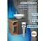 Тумба Bauedge Bau Dream Blackwood 60 правая, графит, раковина BAU Dream D43, смеситель для раковины высокий Hotel Still, нержавеющая сталь, выпуск клик клак, SD4259 4