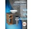 Тумба Bauedge Bau Dream Blackwood 60 правая, графит, раковина BAU Dream D43, смеситель для раковины высокий Hotel Black, черный, выпуск клик клак черный SD4260 4