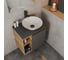 Тумба Bauedge Bau Dream Blackwood 60 правая, графит, раковина BAU Dream D43, смеситель для раковины высокий Hotel Black, черный, выпуск клик клак черный SD4260 10