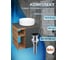 Тумба Bauedge Bau Dream Blackwood 60 правая, графит, раковина BAU Dream круглая D41, выпуск клик клак черный SD4237 6