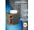 Тумба Bauedge Bau Dream Blackwood 60 правая, графит, раковина BAU Dream круглая D41, смеситель для раковины высокий Hotel Still, нержавеющая сталь SD4239 4