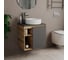 Тумба Bauedge Bau Dream Blackwood 60 правая, графит, раковина BAU Dream круглая D41, смеситель для раковины высокий Hotel Still, нержавеющая сталь SD4239 9