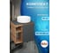 Тумба Bauedge Bau Dream Blackwood 60 правая, графит, раковина BAU Dream круглая D41 SD4234 5