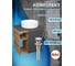 Тумба Bauedge Bau Dream Blackwood 60 правая, графит, раковина BAU Dream круглая D41, выпуск клик клак хром SD4235 5