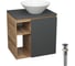 Тумба Bauedge Bau Dream Blackwood 60 правая, графит, раковина BAU Dream D43, выпуск клик клак черный SD4255 1