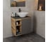 Тумба Bauedge Bau Dream Blackwood 60 правая, графит, раковина BAU Dream D43, смеситель для раковины высокий Hotel Black черный SD4256 9