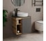 Тумба Bauedge Bau Dream Blackwood 60 правая, графит, раковина BAU Dream круглая D41, смеситель для раковины высокий Hotel Black черный SD4238 10