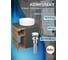 Тумба Bauedge Bau Dream Blackwood 60 правая, графит, раковина BAU Dream круглая D41, выпуск клик клак белый SD4236 5