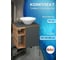 Тумба Bauedge Bau Dream Blackwood 60 правая, графит, раковина BAU Dream D43 SD4252 6