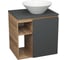 Тумба Bauedge Bau Dream Blackwood 60 правая, графит, раковина BAU Dream D43 SD4252 1