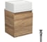 Тумба Bauedge Bau Dream Blackwood 35 с ящиком, раковина BAU Cerama Mini, белая, выпуск клик-клак черный SD4402 1