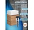 Тумба Bauedge Bau Dream Blackwood 35 с ящиком, раковина BAU Cerama Mini, белая, выпуск клик-клак черный SD4402 2