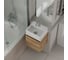 Тумба Bauedge Bau Dream Blackwood 35 с ящиком, раковина BAU Cerama Mini, белая, смеситель Hotel Dream, нерж. сталь, выпуск клик-клак, хром SD4406 8