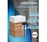 Тумба Bauedge Bau Dream Blackwood 35 с ящиком, раковина BAU Cerama Mini, белая, смеситель Hotel Black, черный, выпуск клик-клак черный SD4405 2