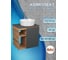 Тумба Bauedge Bau Dream Blackwood 60 правая, графит, раковина BAU Element Cristal D40, белая, смеситель Hotel Dream, нерж. сталь SD4328 7