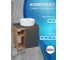 Тумба Bauedge Bau Dream Blackwood 60 правая, графит, раковина BAU Element Cristal D40, белая SD4325 5