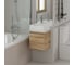 Тумба Bauedge Bau Dream Blackwood 35 с ящиком, раковина BAU Cerama Mini, белая, смеситель Hotel Dream, нерж. сталь SD4398 7
