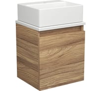Тумба Bauedge Bau Dream Blackwood 35 с ящиком, раковина BAU Cerama Mini, белая SD4395