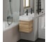 Тумба Bauedge Bau Dream Blackwood 35 с ящиком, раковина BAU Cerama Mini, белая, смеситель Hotel Dream Black, нерж. сталь, черный SD4399 7