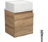 Тумба Bauedge Bau Dream Blackwood 35 с ящиком, раковина BAU Cerama Mini, белая, выпуск клик-клак хром SD4400 1