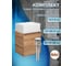 Тумба Bauedge Bau Dream Blackwood 35 с ящиком, раковина BAU Cerama Mini, белая, выпуск клик-клак хром SD4400 2