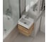 Тумба Bauedge Bau Dream Blackwood 35 с ящиком, раковина BAU Cerama Mini, белая, смеситель Hotel Still, нерж. сталь, выпуск клик-клак, хром SD4403 8