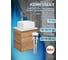 Тумба Bauedge Bau Dream Blackwood 35, раковина BAU Mini 24х24, смеситель для раковины высокий Hotel Still, нержавеющая сталь, выпуск клик-клак, белый SD3008 2