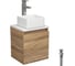 Тумба Bauedge Bau Dream Blackwood 35, раковина BAU Mini 24х24, смеситель для раковины высокий Hotel Still, нержавеющая сталь, выпуск клик-клак, хром SD3007 1