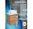 Тумба Bauedge Bau Dream Blackwood 35, раковина BAU Mini 24х24, смеситель для раковины высокий Hotel Still, нержавеющая сталь, выпуск клик-клак, хром SD3007 2