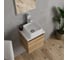 Тумба Bauedge Bau Dream Blackwood 35, раковина BAU Mini 24х24, смеситель для раковины высокий Hotel Still, нержавеющая сталь, выпуск клик-клак, хром SD3007 7