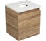Тумба Bauedge Bau Dream Blackwood 35, раковина BAU Mini 24х24, смеситель для раковины высокий Hotel Still, нержавеющая сталь, выпуск клик-клак, хром SD3007 8