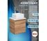 Тумба Bauedge Bau Dream Blackwood 35, раковина BAU Mini 24х24, смеситель для раковины высокий Hotel Still, нержавеющая сталь SD3006 2