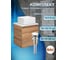 Тумба Bauedge Bau Dream Blackwood 35, раковина BAU Mini 24х24, выпуск клик-клак, белый SD3003 2