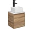 Тумба Bauedge Bau Dream Blackwood 35, раковина BAU Mini 24х24, смеситель для раковины высокий Hotel Black, черный SD3005 1