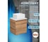 Тумба Bauedge Bau Dream Blackwood 35, раковина BAU Mini 24х24, смеситель для раковины высокий Hotel Black, черный SD3005 2