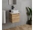 Тумба Bauedge Bau Dream Blackwood 35, раковина BAU Mini 24х24, смеситель для раковины высокий Hotel Black, черный SD3005 7