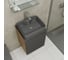 Тумба Bauedge Bau Dream Blackwood 50 графит, раковина BAU Cerama 48х37 темно-серая матовая, смеситель Hotel Still, нерж. сталь, выпуск клик-клак, хром SD4187 8