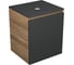Тумба Bauedge Bau Dream Blackwood 50 графит, раковина BAU Cerama 48х37 темно-серая матовая, смеситель Hotel Dream Black, нерж. сталь, черный SD4183 8