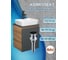 Тумба Bauedge Bau Dream Blackwood 50 графит, раковина BAU Cerama 48х37 белая, смеситель Hotel Black, черный, выпуск клик-клак черный SD4175 2