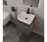 Тумба Bauedge Bau Dream Blackwood 50 графит, раковина BAU Cerama 48х37 белая, смеситель Hotel Black, черный, выпуск клик-клак черный SD4175 8