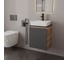 Тумба Bauedge Bau Dream Blackwood 50 графит, раковина BAU Cerama 48х37 белая, смеситель Hotel Black, черный SD4167 7