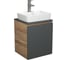 Тумба Bauedge Bau Dream Blackwood 50 графит, раковина BAU Cerama 48х37 белая, смеситель Hotel Still, нерж. сталь SD4166 1