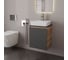 Тумба Bauedge Bau Dream Blackwood 50 графит, раковина BAU Cerama 48х37 белая, смеситель Hotel Still, нерж. сталь SD4166 7