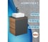 Тумба Bauedge Bau Dream Blackwood 50 графит, раковина BAU Cerama Mini белая, смеситель Hotel Dream Black, нерж. сталь, черный SD4197 2