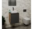 Тумба Bauedge Bau Dream Blackwood 50 графит, раковина BAU Cerama Mini белая, смеситель Hotel Dream Black, нерж. сталь, черный SD4197 7
