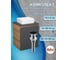 Тумба Bauedge Bau Dream Blackwood 50 графит, раковина BAU Cerama Mini белая, выпуск клик-клак черный SD4200 2