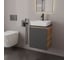 Тумба Bauedge Bau Dream Blackwood 50 графит, раковина BAU Cerama 48х37 белая, смеситель Hotel Dream Black, нерж. сталь, черный SD4169 7