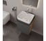 Тумба Bauedge Bau Dream Blackwood 50 графит, раковина BAU Cerama 48х37 белая, смеситель Hotel Dream, нерж. сталь, выпуск клик-клак, белый SD4177 8